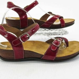 Womens SAS Sandals Pampa Lipstick Patent Leather